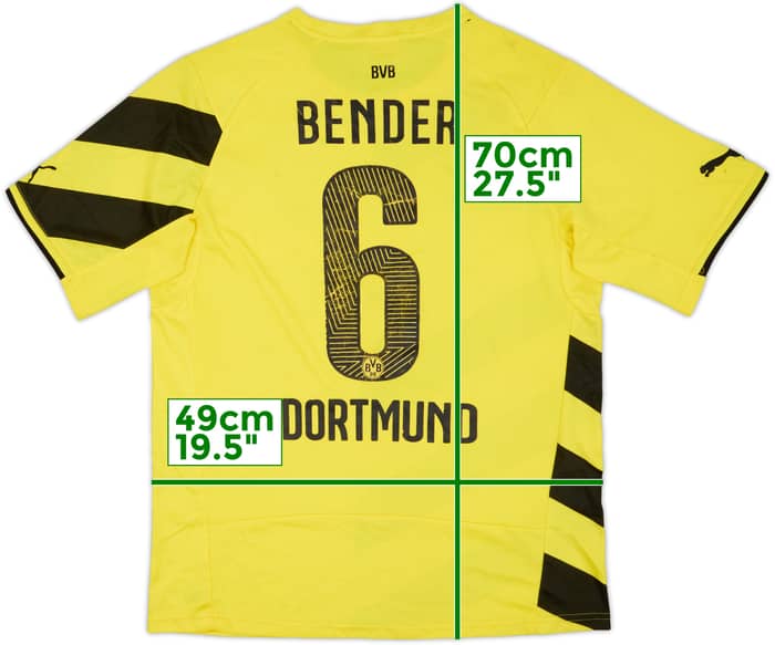 2014-15 Borussia Dortmund Home Shirt Bender #6 - 5/10 - (L)