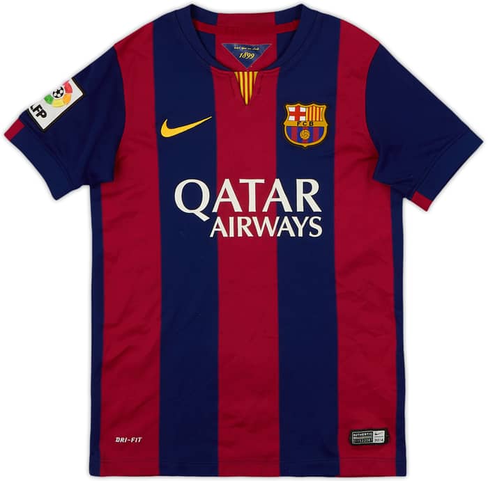 2014-15 Barcelona Home Shirt - 4/10 - (S.Boys)