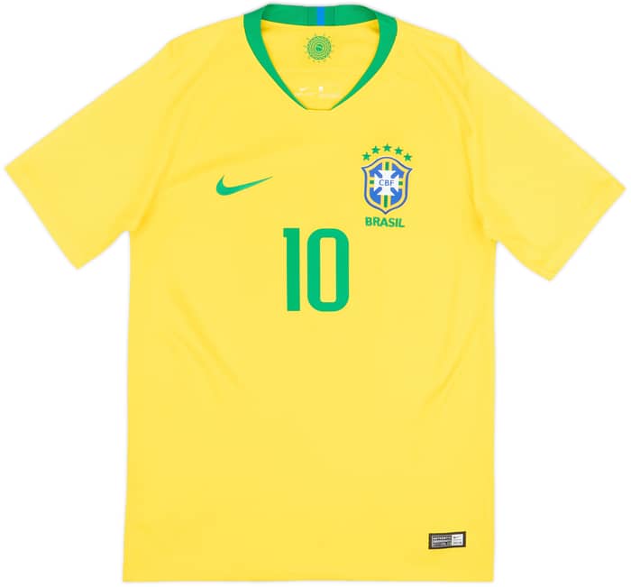 2018-19 Brazil Home Shirt Neymar Jr #10 - 9/10 - (S)