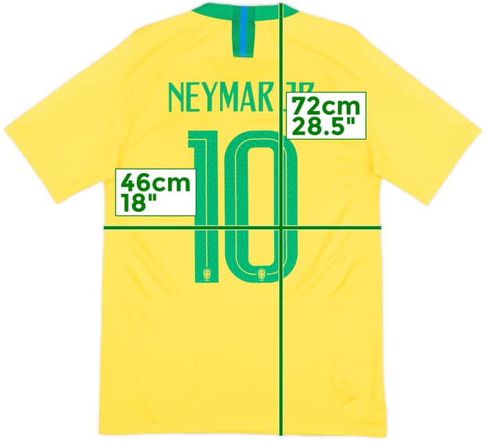 2018-19 Brazil Home Shirt Neymar Jr #10 - 9/10 - (S)