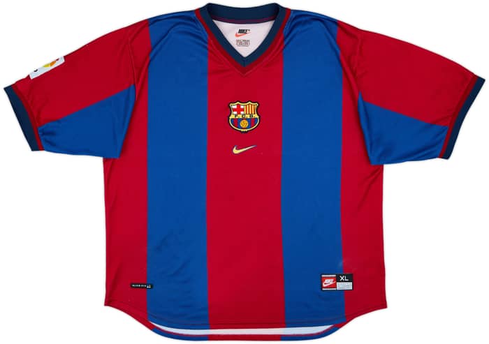 1998-00 Barcelona Home Shirt Rivaldo #11 - 8/10 - (XL)