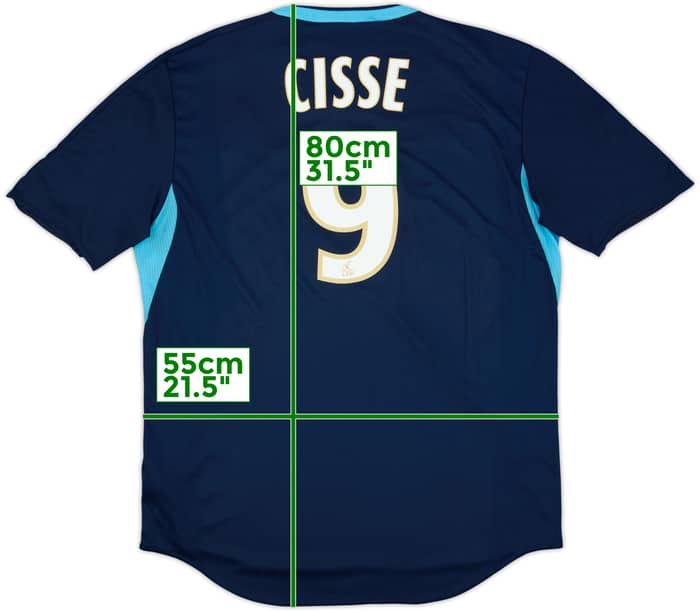 2006-07 Olympique Marseille Third Shirt Cisse #9 - 7/10 - (XL)