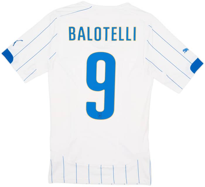 2014-15 Italy Authentic Away Shirt Balotelli #9 - 8/10 - (M)