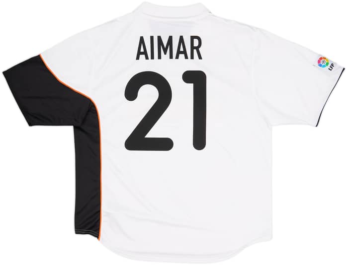 2001-02 Valencia Home Shirt Aimar #21 - 8/10 - (XL)