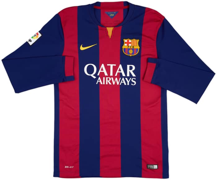 2014-15 Barcelona Home L/S Shirt Neymar Jr #11 - 5/10 - (M)
