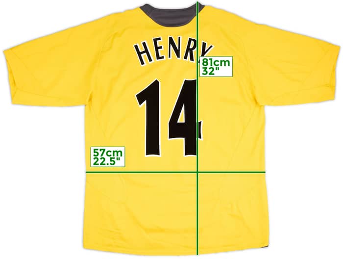 2005-06 Arsenal Away Shirt Henry #14 - 8/10 - (XL)