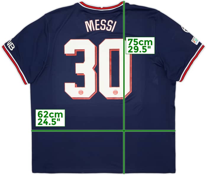 2021-22 Paris Saint-Germain Home Shirt Messi #30 - 8/10 - (XXL)