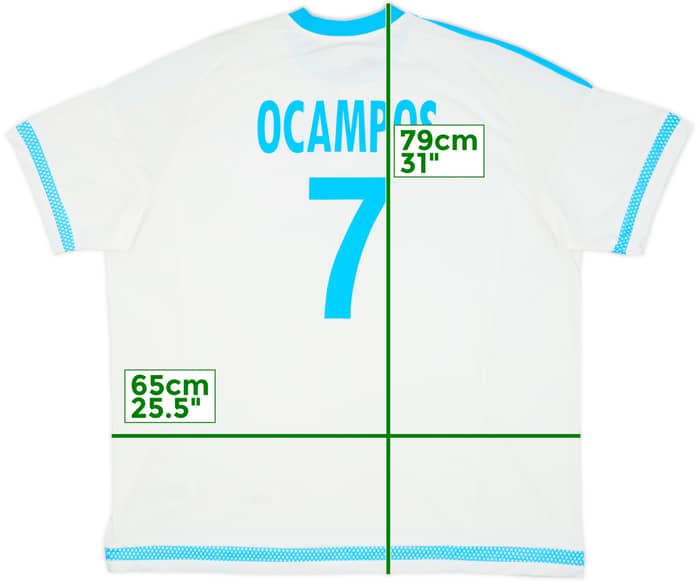 2015-16 Olympique Marseille Home Shirt Ocampos #7 - 9/10 - (XXL)