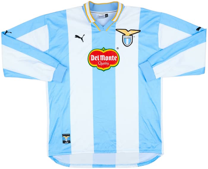 1999-00 Lazio European Home L/S Shirt Nedved #18 - 7/10 - (XL)