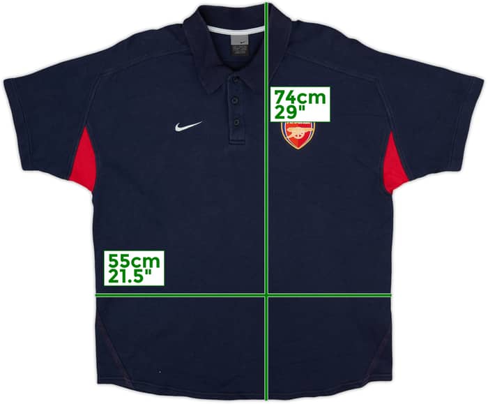 2002-03 Arsenal Nike Polo Shirt - 8/10 - (L)