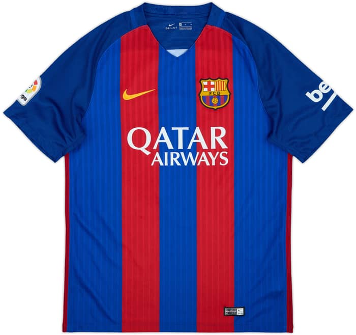 2016-17 Barcelona Home Shirt Suarez #9 - 10/10 - (M)
