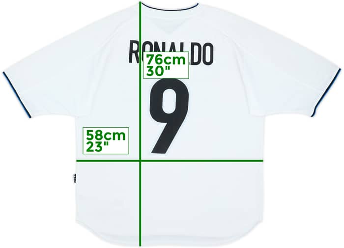 1999-00 Inter Milan Away Shirt Ronaldo #9 - 8/10 - (L)
