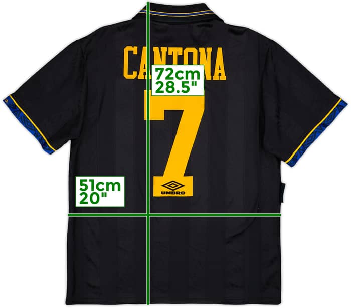 1993-95 Manchester United Away Shirt Cantona #7 - 7/10 - (M)