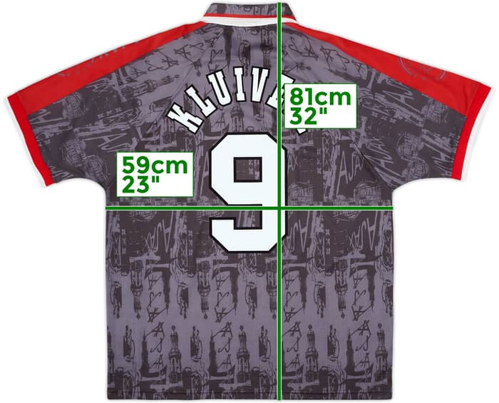 1996-97 Ajax Away Shirt Kluivert #9 - 8/10 - (XL)