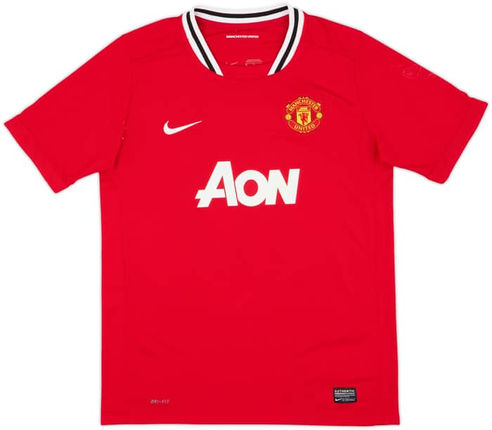 2011-12 Manchester United Camiseta de local Rooney #10 - 8/10 - (XL.Niños)