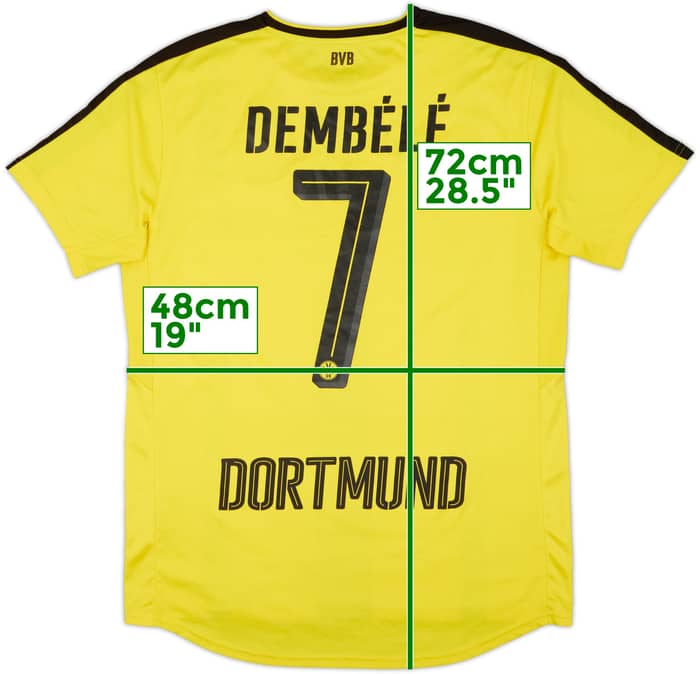 2016-17 Borussia Dortmund Home Shirt Dembele #7 - 7/10 - (M)