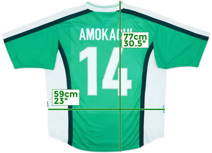 1998-00 Nigeria Home Shirt Amokachi #14 - 5/10 - (L)