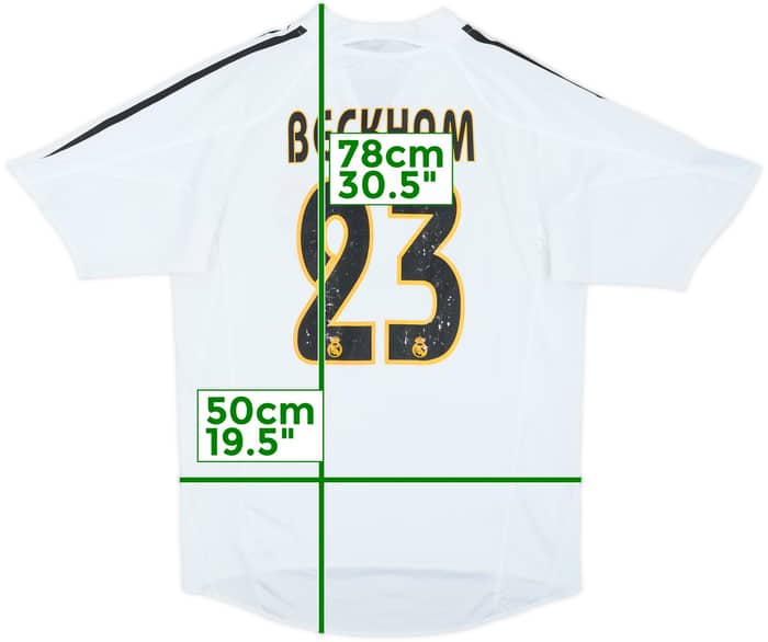 2004-05 Real Madrid Home Shirt Beckham #23 - 6/10 - (S)