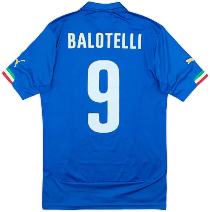 2014-15 Italy Home Shirt Balotelli #9 - 8/10 - (S)