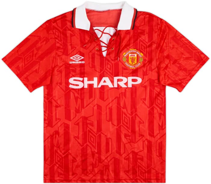 1992-94 Manchester United Home Shirt Cantona #7 - 8/10 - (S)