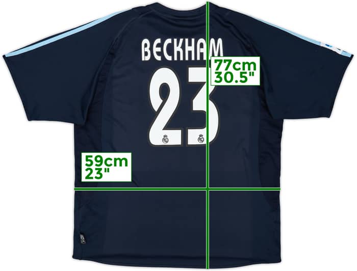 2003-04 Real Madrid Away Shirt Beckham #23 - 6/10 - (XL)