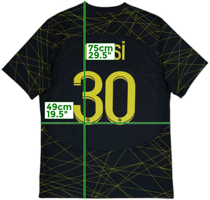 Camiseta de la cuarta equipación del Paris Saint-Germain 2022-23 Messi #30 - 9/10 - (M)