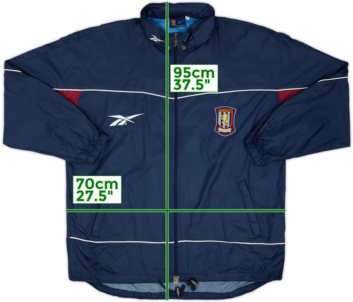 1997-98 Aston Villa Reebok Padded Bench Coat - 9/10 - (XL)
