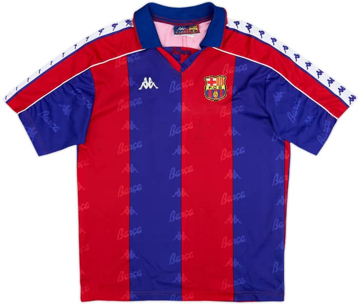 1992-95 Barcelona Signed Home Shirt Figo #7 - 5/10 - (S)