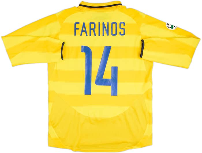 2003-04 Inter Milan Match Issue Away L/S Shirt Farinos #14