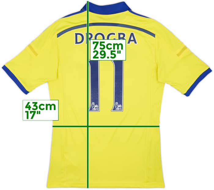 Camiseta de visitante del Chelsea 2014-15 Drogba #11 - 6/10 - (S)