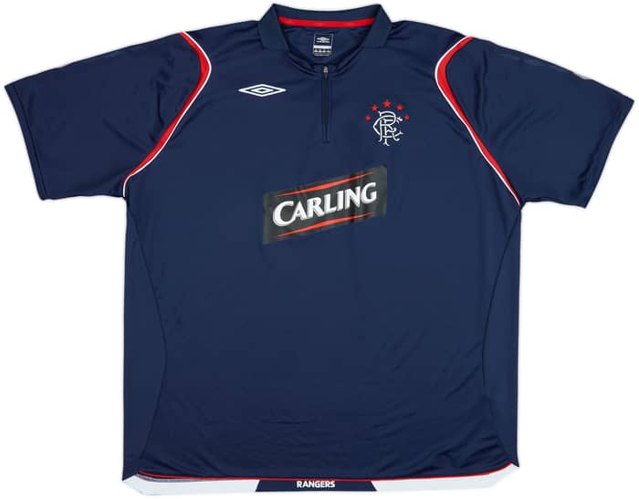 2005-06 Rangers Umbro 1/4 Zip Polo Shirt - 8/10 - (3XL)