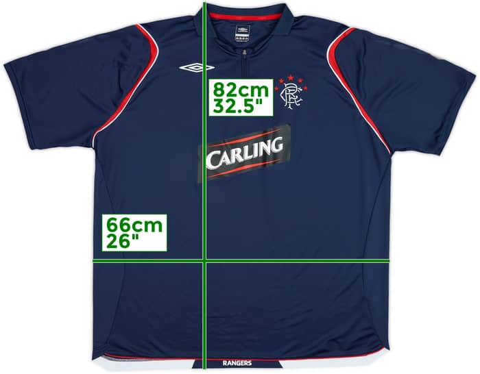 2005-06 Rangers Umbro 1/4 Zip Polo Shirt - 8/10 - (3XL)