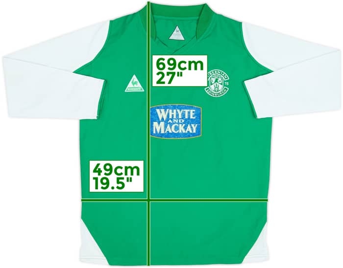 2004-05 Hibernian Home L/S Shirt - 4/10 - (L.Boys)