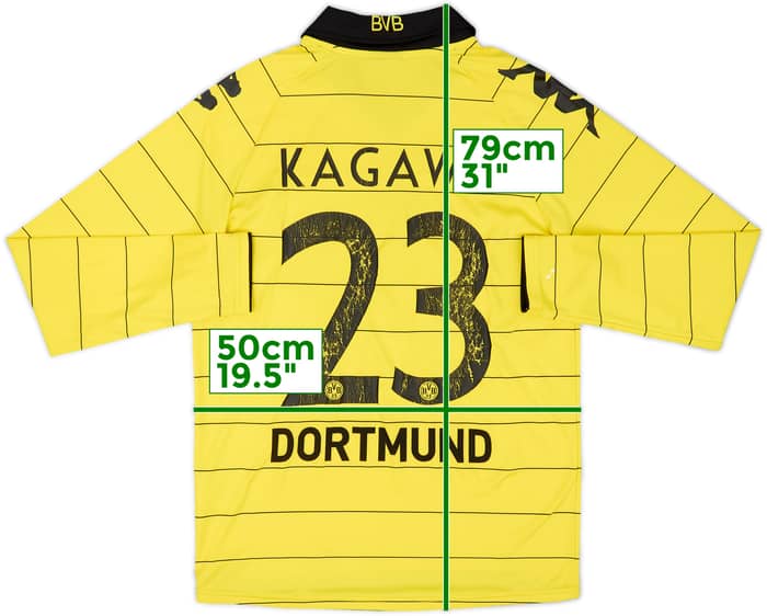 2010-11 Borussia Dortmund Home L/S Shirt Kagawa #23 - 5/10 - (M)