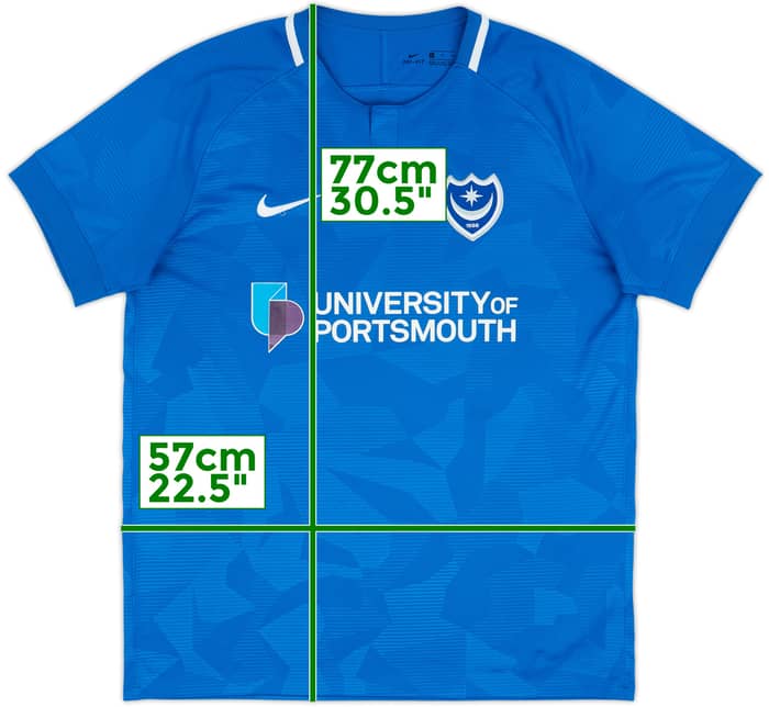 2018-19 Portsmouth Home Shirt - 9/10 - (XL)
