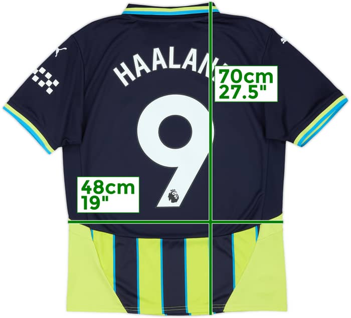 2024-25 Manchester City Away Shirt Haaland #9 - 10/10 - (M)