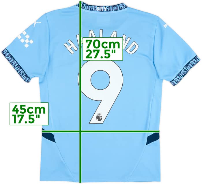 2024-25 Manchester City Home Shirt Haaland #9 - 8/10 - (S)