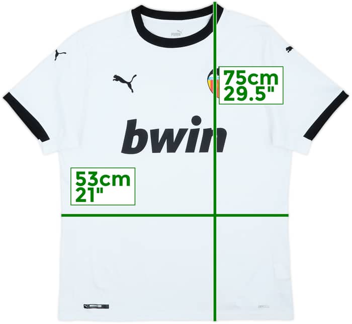 2020-21 Valencia Home Shirt - 8/10 - (L)