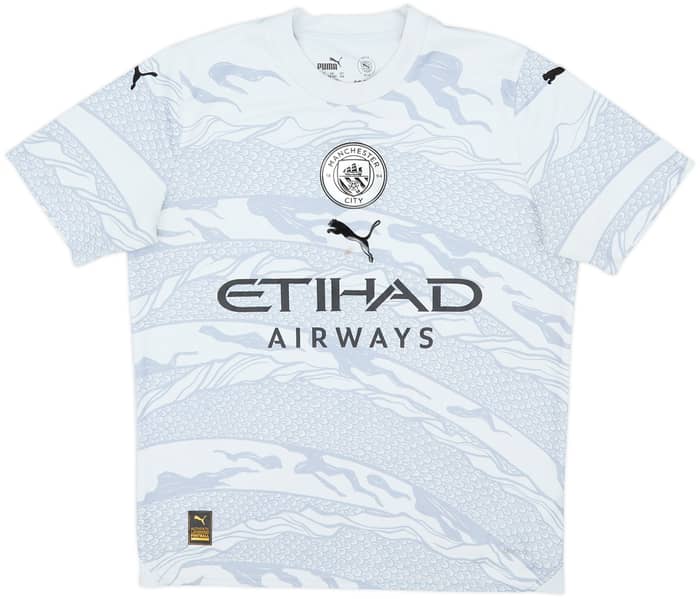 2023-24 Manchester City Puma 'Lunar New Year' Pre-Match Training Shirt - 8/10 - (L.Boys)
