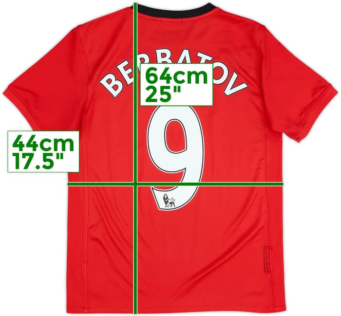 2009-10 Manchester United Home Shirt Berbatov #9 - 8/10 - (L.Boys)