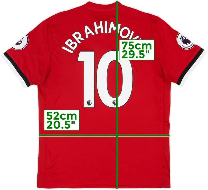 2017-18 Manchester United Home Shirt Ibrahimovic #10 - 8/10 - (L)