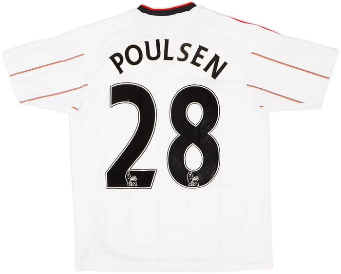 2010-11 Liverpool Away Shirt Poulsen #28 - 6/10 - (L.Boys)