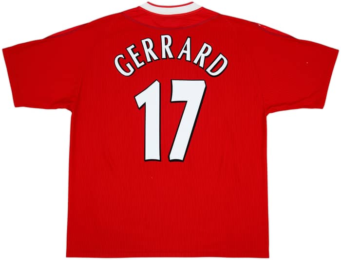2002-04 Liverpool Home Shirt Gerrard #17 - 7/10 - (XL)