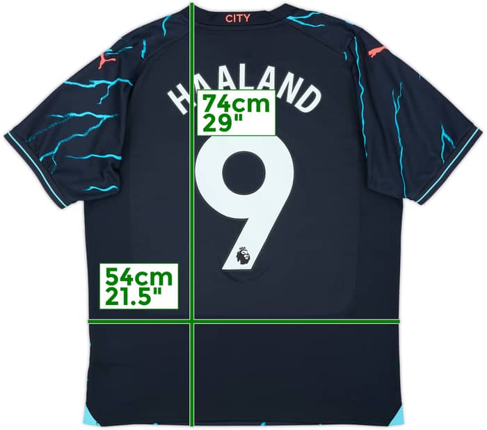 2023-24 Manchester City Third Shirt Haaland #9 - 10/10 - (L)