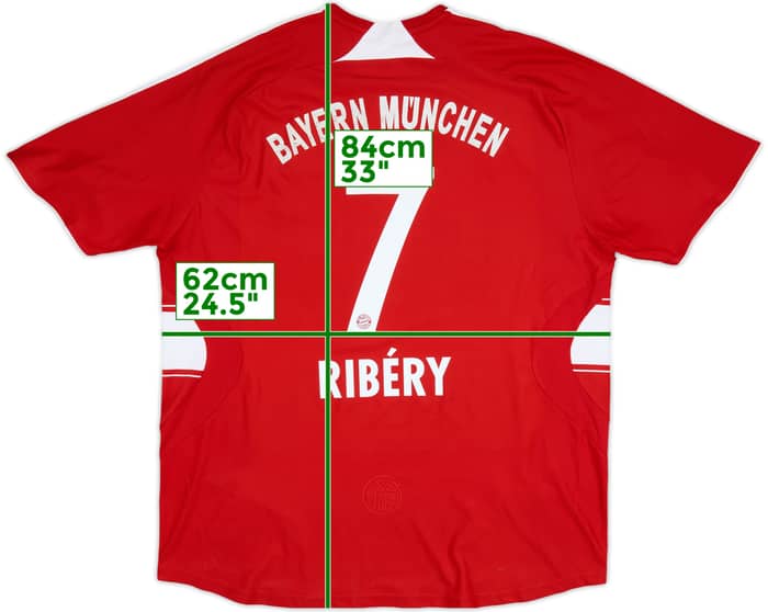 2007-08 Bayern Munich Home Shirt Ribery #7 - 6/10 - (XL)