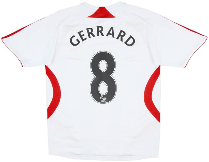 2007-08 Liverpool Away Shirt Gerrard #8 - 6/10 - (XL.Boys)