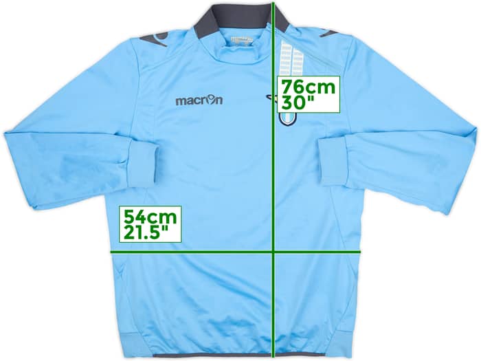 2013-14 Lazio Macron 1/4 Zip Training Top - 8/10 - (L)
