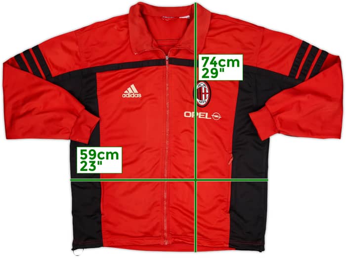 2000-01 AC Milan adidas Track Jacket - 7/10 - (XL)