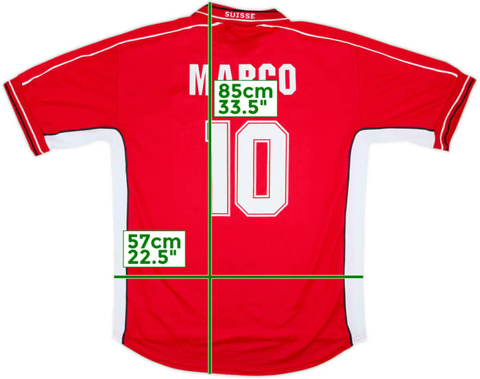 1999-00 Switzerland Home Shirt Marco #10 - 9/10 - (XL)