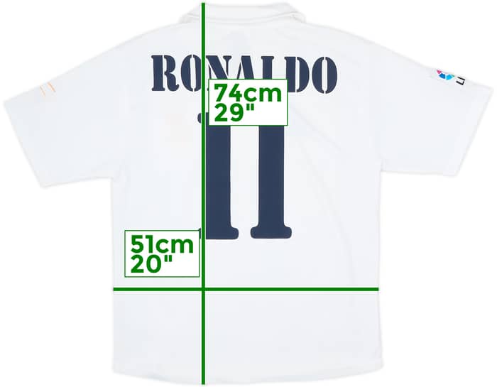 2002-03 Real Madrid Centenary Home Shirt Ronaldo #11 - 6/10 - (S)